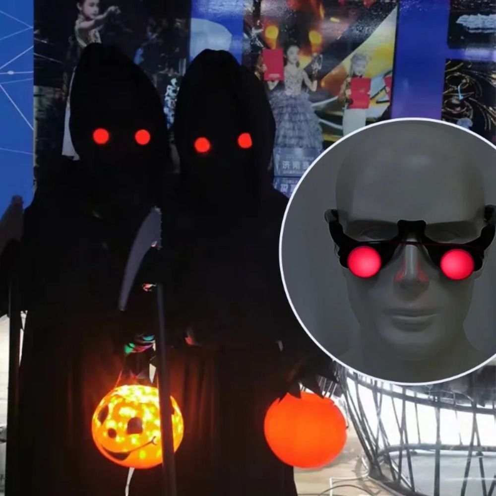 Glow In The Dark Party Glasses - E9 Halloween Horror Rode Ogen Bril