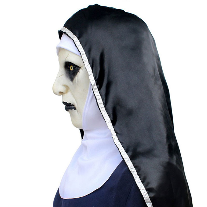 Led Purge Mask Halloween - 1PC De Horror Scary Nun Latex
