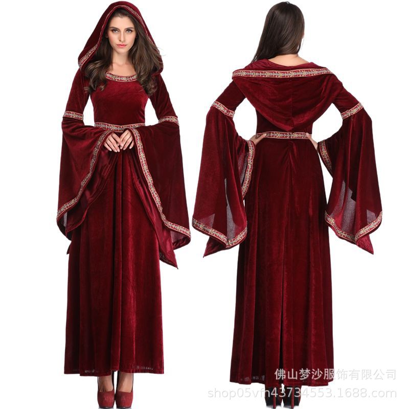Medieval Renaissance Dress Women - Vrouwen Middeleeuwse Renaissance Bourgondische Jurk Vintage