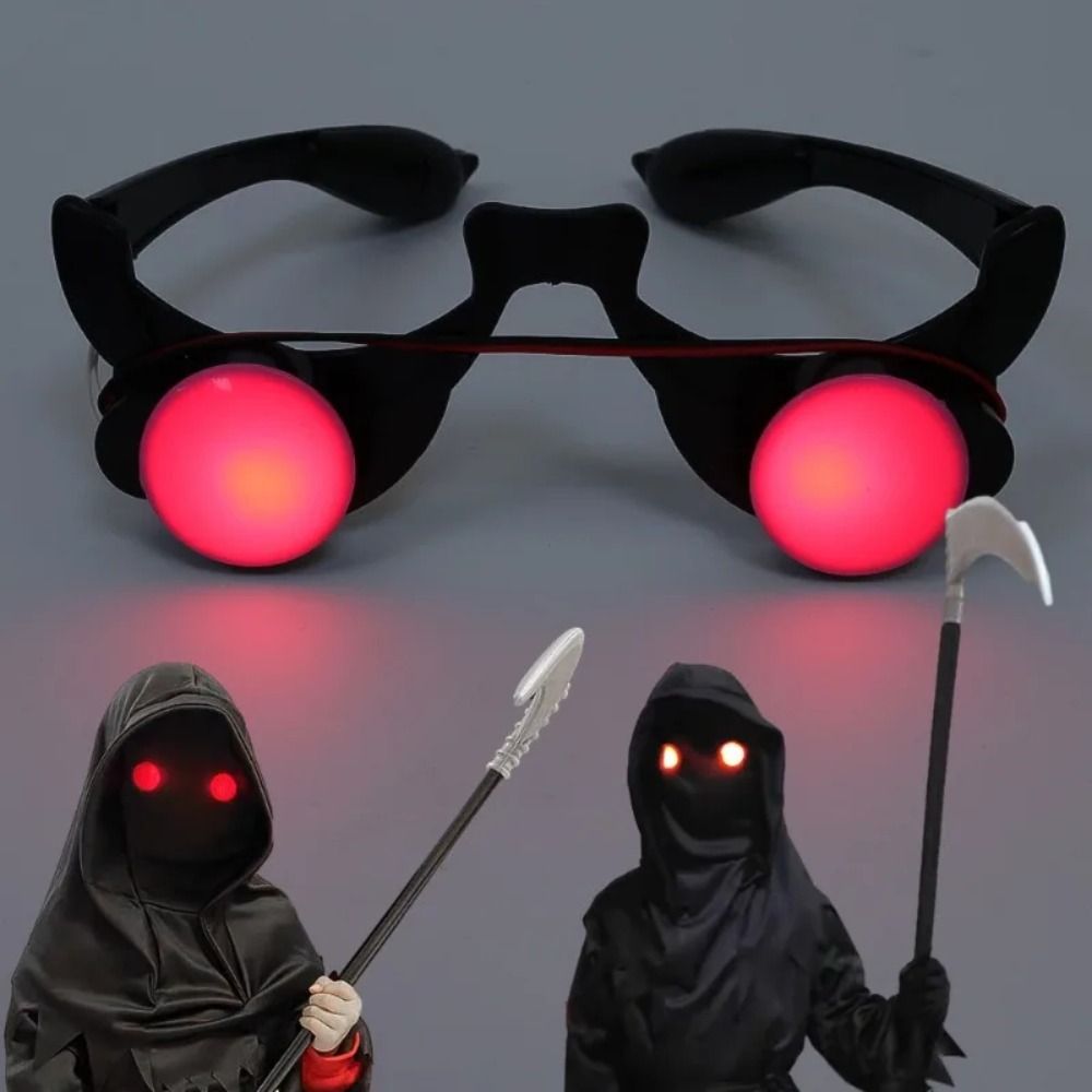 Glow In The Dark Party Glasses - ABS LED-bril Rode Ogen Bril Zwart
