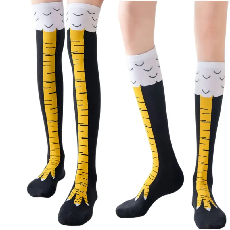 1/2/4Pairs Vrouwen Kniekousen  - Funny Chicken Leg Socks recensie en prijs