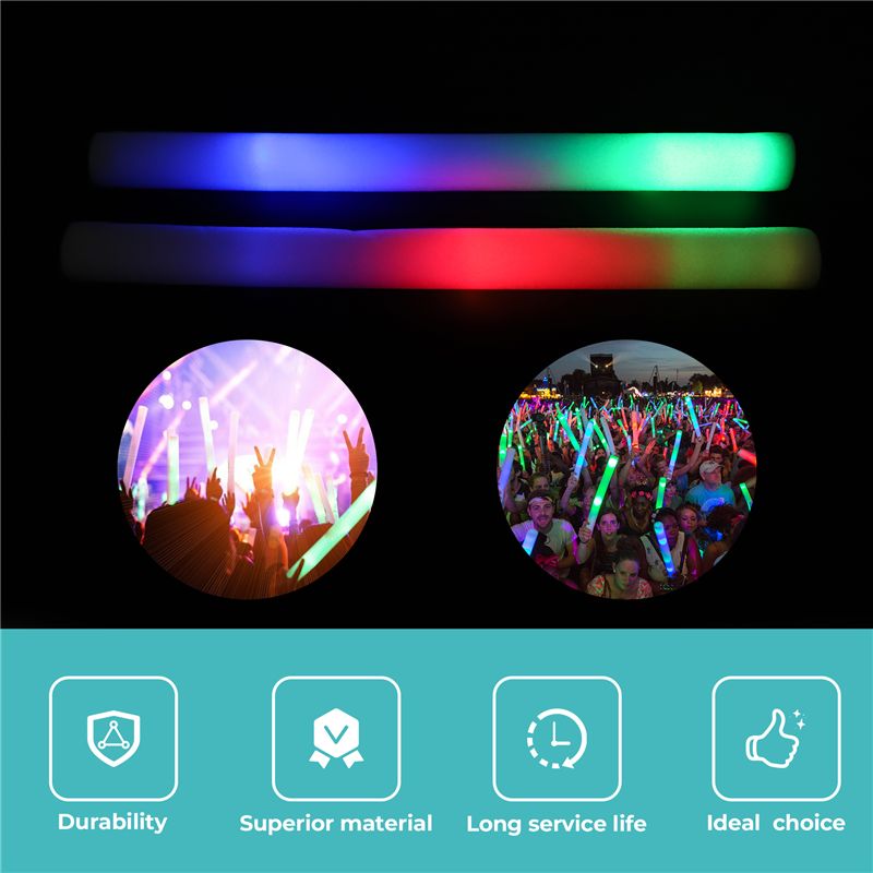 A68P-12 stuks oplichtende schu - Flashing Led Foam Sticks Party recensie en prijs