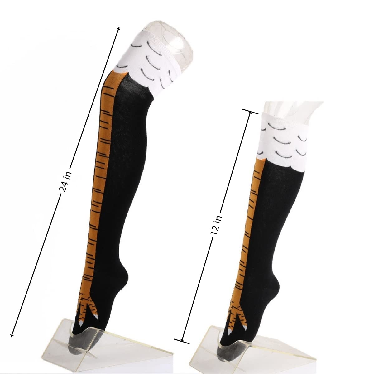 1/2 paar kippenvoeten print di - Funny Chicken Leg Socks recensie en prijs