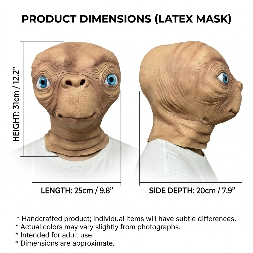 ET Alien Latex Masker Hallowee - Latex Alien Mask Realistic recensie en prijs