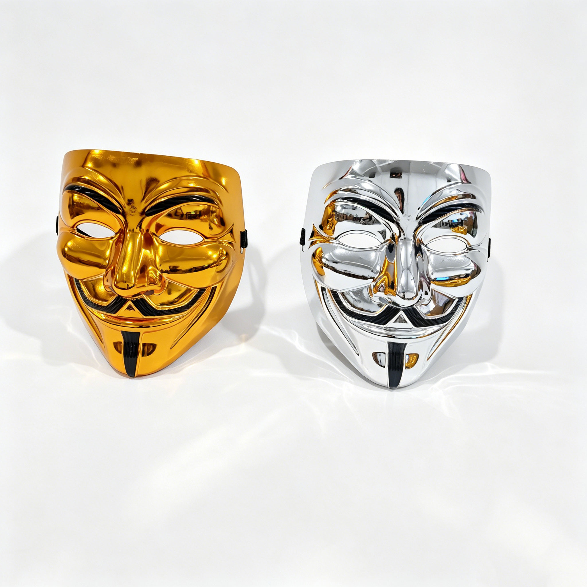 2 stuks metallic goud en zilve - Led Purge Mask Halloween recensie en prijs