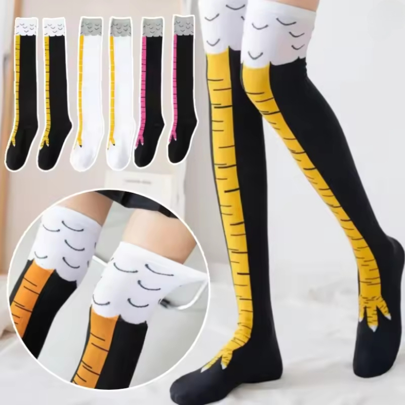 Nieuwe dames kniekousen trendy - Funny Chicken Leg Socks recensie en prijs