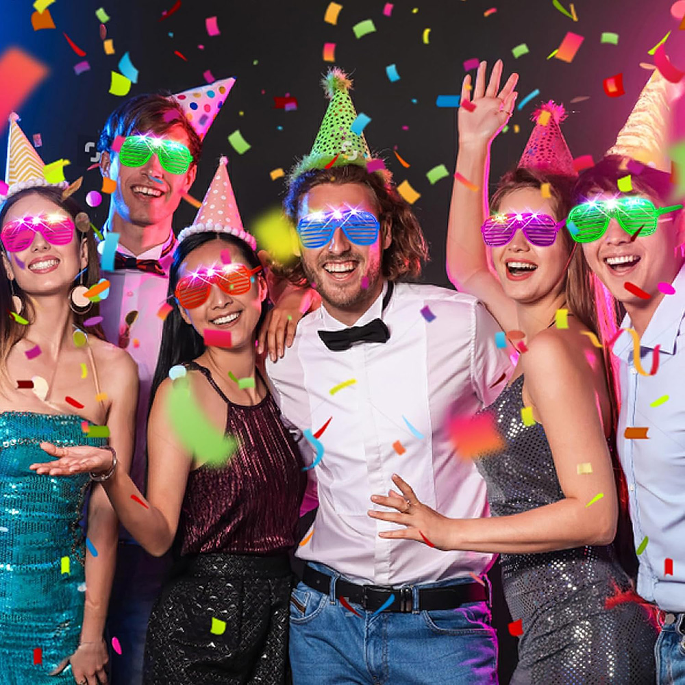 LED-bril 6 neonkleuren Glow In - Glow In The Dark Party Glasses recensie en prijs