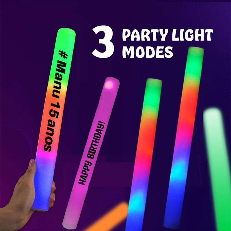 30 LED lichtgevende schuimstic - Flashing Led Foam Sticks Party recensie en prijs