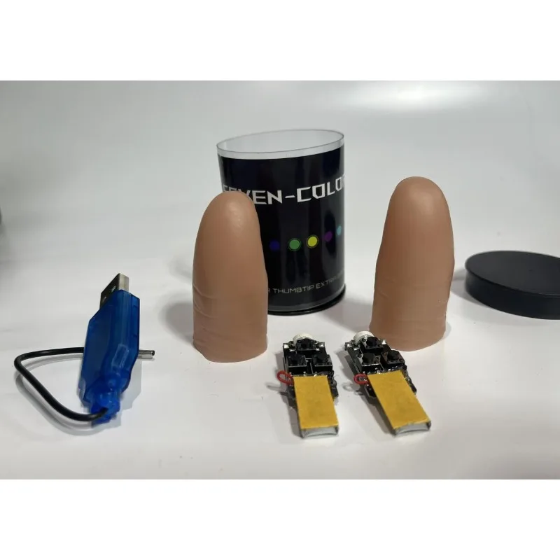 Zeven kleuren LED-licht Duimti - Thumb Tip Magic Trick Set recensie en prijs