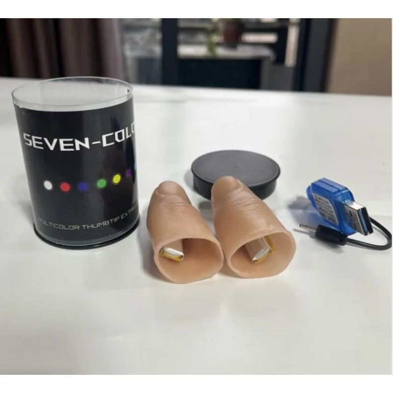 Zeven kleuren LED-licht Duimti - Thumb Tip Magic Trick Set recensie en prijs