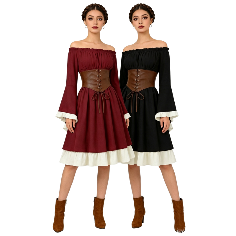 Middeleeuwse renaissance midi- - Medieval Renaissance Dress Women recensie en prijs