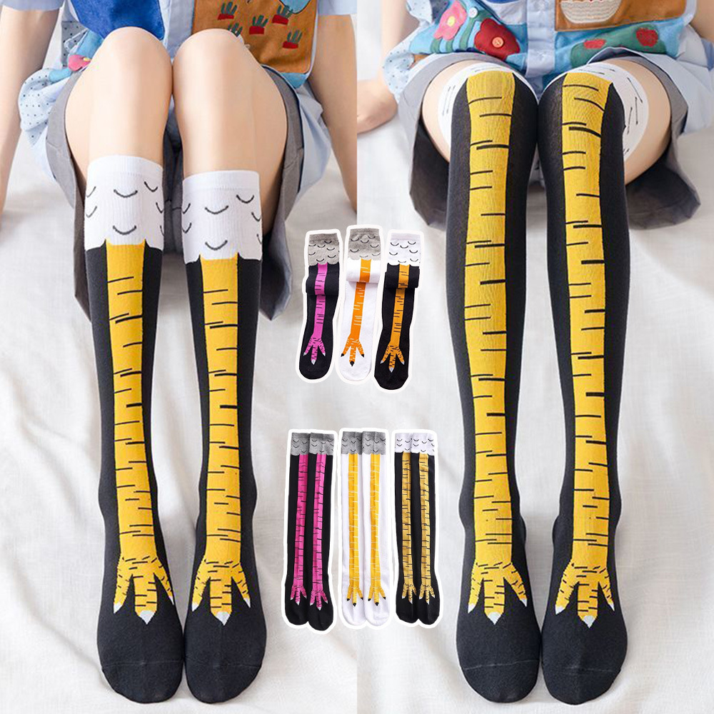 1-4 paar dames kniekousen tren - Funny Chicken Leg Socks recensie en prijs